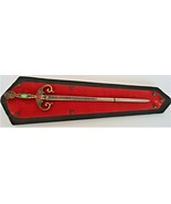 Disney World Metal Souvenir Sword Dagger Vtg Disneyana Green Cabochon Di... - £137.71 GBP