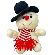 Dan Dee Nylon Snomwan Striped Scarf Black Hat 1987 Parachute Plush Toy - £7.70 GBP