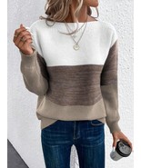 Trendy Tron Color Block Drop Shoulder Sweater - $36.77