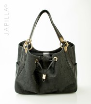 BEAUTIFUL MICHAEL KORS CANVAS BLACK SATCHEL HANDBAG PURSE! - $112.86