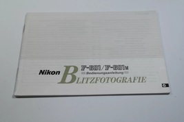 Nikon F-601 F-601M SLR biedenungsanleitung manual instructions german - £5.94 GBP