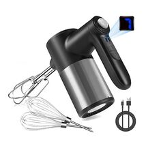 Cordless Hand Mixer,Digital Display 7 Speed Rechargeable Electric with 4... - $100.99