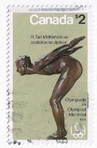 Stamps Canada 1975 Olympic Sculptures $1 &amp; $2 A Scott 656-7 Used NH - £2.44 GBP