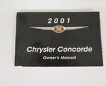 2001 Chrysler Concorde Owners Manual [Paperback] Chrysler - £15.75 GBP