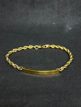 Speidel USA Gold Tone Rope Chain Identity Bracelet &quot;Chic&quot; (4164) - $20.00