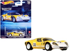 1969 Alfa Romeo 33 Stradale #33 Yellow and White "Exotic Envy" Series Diecast Mo - $38.99
