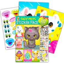 Silly Pets Face Repositional Stickers Fun Activity Book - £7.18 GBP
