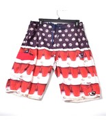 O&#39;neill Men’s Stars Red Solo Cup Board Shorts Size 32 Red White Blue Qua... - £10.66 GBP