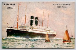 Red Star Line Ship Ocean Liner Steamer Lapland At Sea Postcard G46 - £7.93 GBP