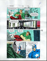 Original 1991 Avengers 332 Captain America Dr Doom color guide art:Marve... - $46.07