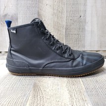 KEDS Scout Splash Ankle Boots Black Round Toe Lace Rain Duck WF57265M Wo... - $29.65