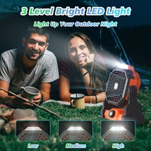 Camping Fan Battery Operated  Portable, Rechargeable Bright Led Light - £19.04 GBP