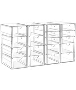 4 Pack Acrylic Makeup Organizer With 18 Drawers, Clear Storage Drawers, ... - $78.99