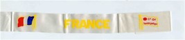 S S France White Silk Tally Ribbons Compagnie Générale Transatlantique - £37.93 GBP