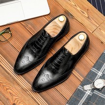 Ocodile pattern full grain lace brogues luxury brand bullock leather wedding mens shoes thumb200
