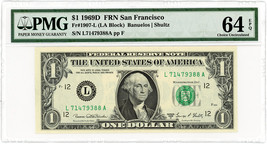 Fr.1907-L 1969D FRN San Francisco PMG Choice UNC 64 EPQ - $35.65