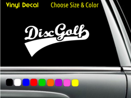 Disc Golf Varsity Logo Decal Laptop Car Window Sticker Choose Size Color - £2.24 GBP+