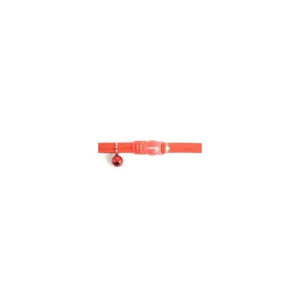 Gloss Reflective Cat Collar with safety buckle Red  - $10.00