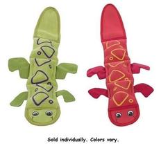 MPP Dog Toy Invincible 3 Squeaker Fire Hose Lizards Stuffing Free Assorted Color - £18.20 GBP