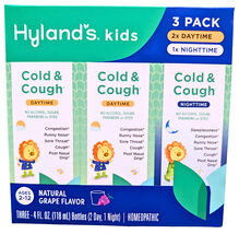 Hyland's Kids Cold &amp; Cough Day &amp; Night Grape Flavor 3 Packs x 4 Fl Oz EX... - $27.86