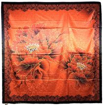 VhoMes NEW Double Sided Silk Scarf 53&quot;x53&quot; Large Square Shawl Wrap XiangYunSha G - £39.32 GBP