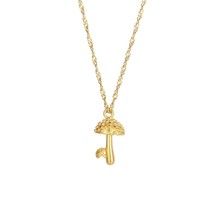Eoscopic mushroom pendant necklace 316l stainless steel 18k gold girl s lovely necklace thumb200