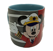 Disney Cruise Line Mug Captain Mickey Minnie 3D Coffee Tea Mug Sailor Holds 15oz - £35.96 GBP