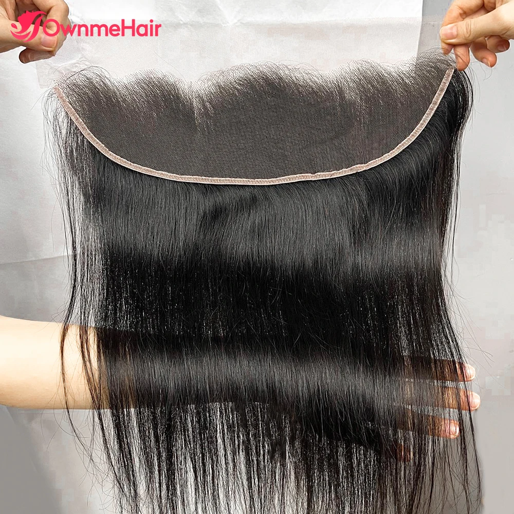 13x4 Transparent Lace Frontal Only Straight Brazilian Human Hair Frontal Closure - £23.39 GBP+