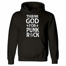 Thank God for Punk Rock Garage Music Genre Graphic Design - Hoodie Black - £54.93 GBP