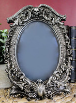 Gothic Baroque Style Masque of The Black Roses Skull Table Or Wall Mirror Decor - £25.71 GBP