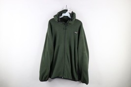 Vintage Starter Mens XL Faded Spell Out Full Zip Fleece Hoodie Sweatshirt Green - £46.68 GBP