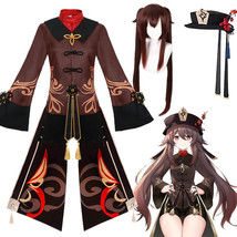 Genshin Impact Hutao Cosplay Costume Uniform Wig Cosplay Anime Game HuTao Dress - £71.84 GBP