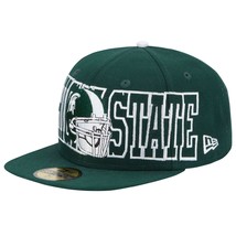 Michigan State Spartans Football Helmet New Era 59Fifty hat new with stickers - £23.28 GBP