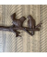 VTG Iron Birds On A Branch Wall Hooks Hanger Metal Rustic Nature 18&quot; Lon... - $15.95