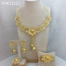 Flower Jewelry Dubai Gold Jewelry Sets For Women Birthday Gift  FHK11112 - £58.56 GBP