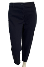 Talbots Navy Blue Chino Pants Ankle Length Size 8 - £22.32 GBP