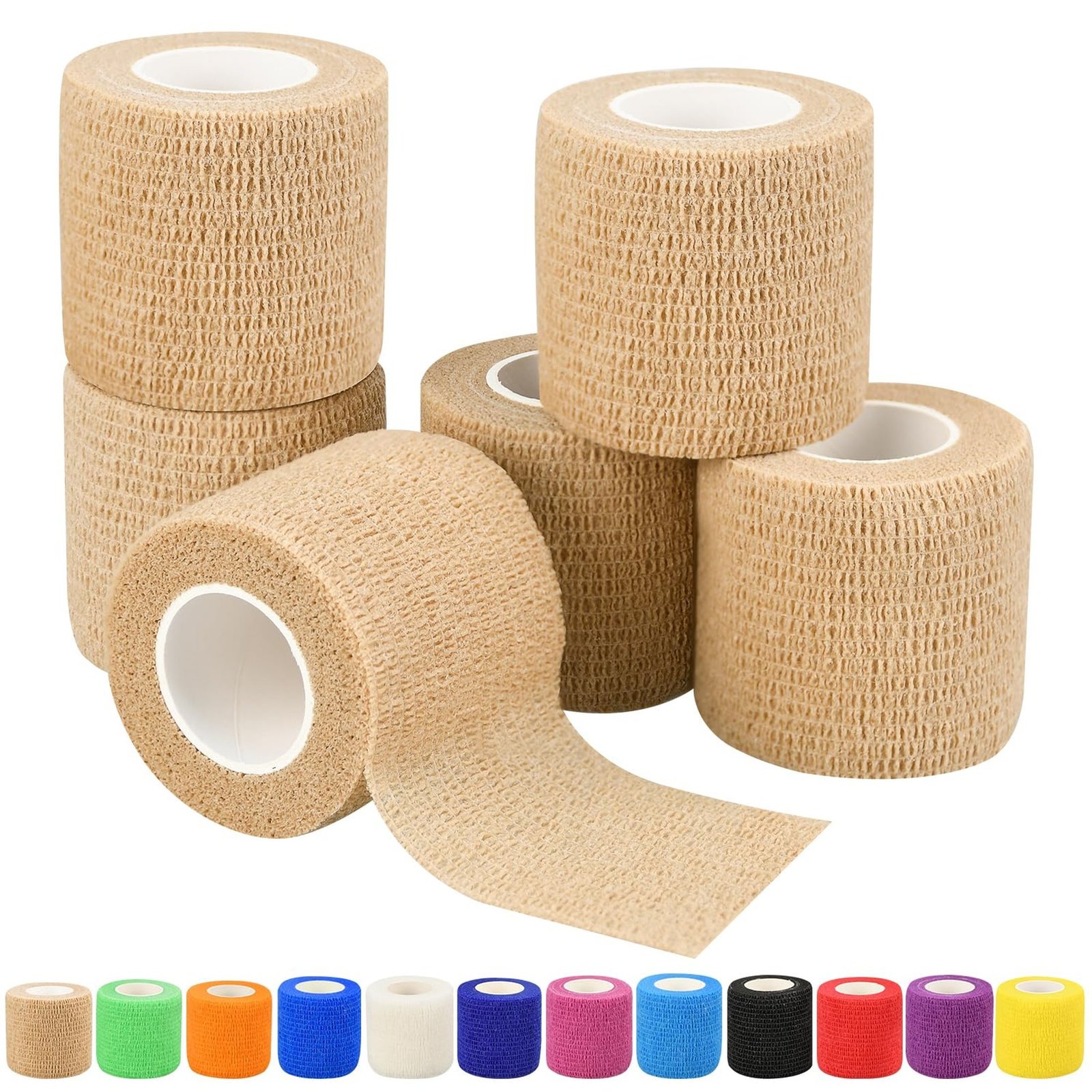Vibrant Self-Adhesive Elastic Bandage Wraps - 6 Pack Set - $13.85