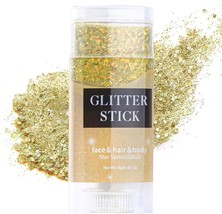 Gold Body Glitter Stick Singer Concerts Glitter Holographic Mermaid Sequ... - £16.78 GBP