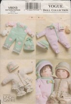 Vogue 8013 Pattern 15 Inch Baby Doll Clothes Jumpsuit, Overalls Linda Carr Uncut - £11.66 GBP