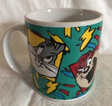 Looney Tunes Mug Bugs Bunny Taz Devil Tweety Sylvester 1993 Sakura Cup - $11.99