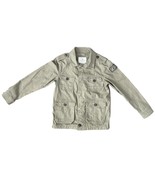 Scalpers Kids Sahariana Olive Green Denim Khaki Utility Jacket Girls Boy... - $59.46 CAD