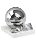 Pet Urns For Small Dogs, Pet Urns Marble and Stainless Steel, Memorial P... - £176.84 GBP