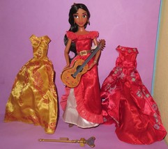 Disney Store Elena of Avalor Red Gold Dress Gown Outfit Doll Fashion War... - $50.00