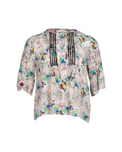 Zadig &amp; Voltaire Tattoo Top In Print Silk Women Multicolor Xs - $175.75