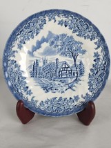 VTG Churchill China England Blue Willow County House Design Ceramic Plate 8&quot; - £9.47 GBP