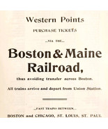 1906 Boston &amp; Maine Railroad Advertisement Trains New England Railway E17H - $458.27 MXN