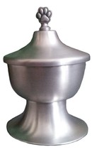 Small/Keepsake 28 Cubic Inch Pewter Pluto Pawprint Pet Cremation Urn for Ashes - £148.54 GBP