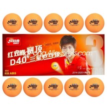 DHS 3- Table Tennis Ball D40+ Orange Plastic Poly  DHS 3  Yellow Ping Pong Balls - £95.75 GBP