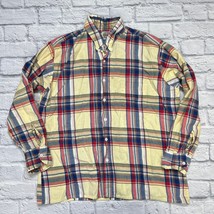 Vintage Saucatuck Drygoods Co Mens Plaid Flannel Shirt Size XL Faded Cre... - £19.57 GBP