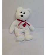 Ty Beanie Babies Valentino the Teddy Bear 1994 - White-Rare-super clean  - $13.54 CAD